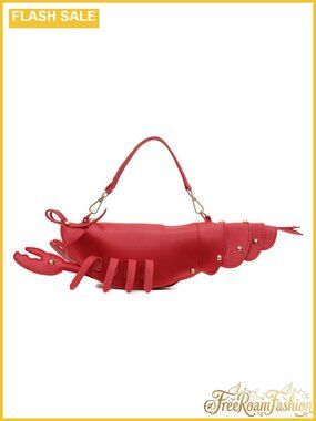 PU Leather Lobster Crossbody Bag Novelty Animal Purse Handbag